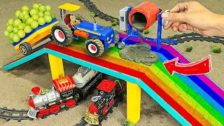 Top diy tractor making mini Concrete bridge #5 | diy tractor | water pump | @KeepVilla |DongAnh mini