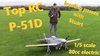 Howling 1/5 scale Top RC P-51D flying in Tongeren