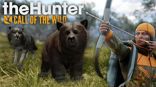 CAÇANDO LOBOS e URSOS SÓ COM O ARCO e FLECHA! - The Hunter Call Of The Wild