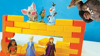 Humpty Dumpty Wall Game with Frozen and Moana Characters