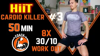 Cardio KILLER Home Workout - 50 MIN Follow Along by TABATAMANIA