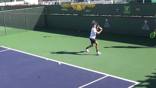 Roger Federer March 12, 2019 FULL practice BNP Paribas Indian Wells practicing Court level HD