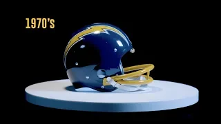 See The Evolution of the Chargers Football Helmets Through the Decades | LA Chargers