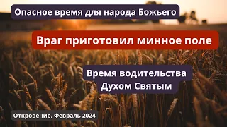 ‼️🕊️Враг приготовил минное поле. Время водительства Духом Святым. Откровение. Февраль 2024