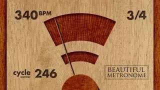 340 BPM 3/4 Wood Metronome HD