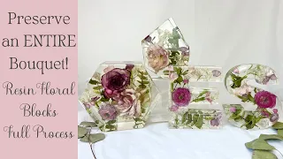 Preserving an Entire Bouquet - Full Process of Real Flowers in Resin Blocks