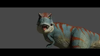 Dinosaur T-rex licking you CGi animation test