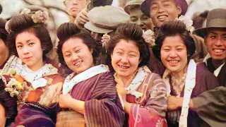 Japanese people's smile from 100 years ago (colorization / extended definition)