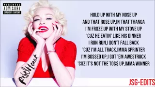 Madonna feat. Nicki Minaj - B**** I'm Madonna (Lyrics Video) (Edited)