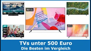 Die besten TVs & Fernseher unter 500 Euro (TOP 5 - 2024) 🥇 Testsieger im Vergleich (gut und günstig)