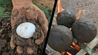 Cooking Egg With Mud