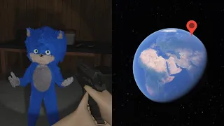 Catching Live Action Sonic The Hedgehog on Google Earth !