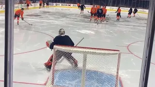 CARTER HART Practice Philadelphia Flyers