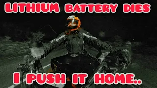 Lithium Battery Failed - I Push my Bike Home
