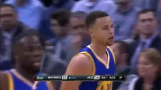 Stephen Curry steps back to shoot the three!