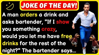 🤣 BEST JOKE OF THE DAY - Man asks bartender: "If I show you something crazy… | Funny Daily Joke