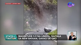 Magnitude 5.9 na lindol, naitala sa New Bataan, Davao De Oro | SONA