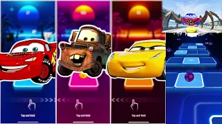 McQueen 🆚 Miss Fritter 🆚 Doc Hudson 🆚 Tow Mater - Tiles Hop EDM Rush