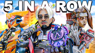 5 WINS in a Row! | Crypto Main Road to Masters | Apex Legends Ranked