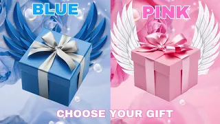 Choose your gift🎁💖🤮 |2 gift box challenge| Pink & Blue#giftboxchallenge #bluevspink #chooseyourgift