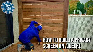 How To Build A Wood Privacy Screen On A Deck!