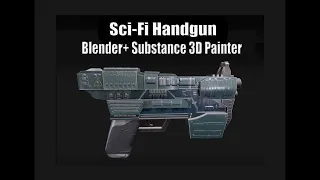 Sci-Fi Gun  Blender,Substance 3D Painter #blender3d #substance3dpainter #zbrush