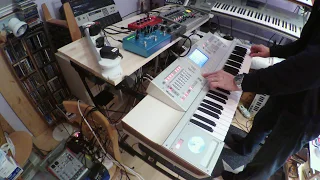 Gakken SX-150 mk II, Sound Master SR-88 song Three of Us with Korg M3 10.3.2020