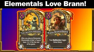 TRIPLE BRANN LOVES ELEMENTALS! | Christian Hearthstone battlegrounds