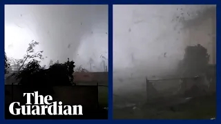 Man captures moment tornado hits his house in Czech Republic