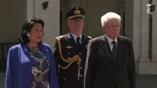 Mattarella riceve in visita di Stato S.E. la Signora Salomè Zourabichvili, Presidente della Georgia