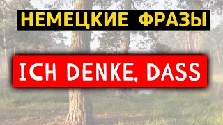 Немецкие фразы с сочетанием "Ich denke, dass - Я думаю, что ..." Придаточные немецкие предложения