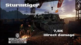 Sturmtiger in El halluf:7,6K direct damage :Wot console - World of Tanks