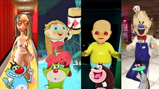 🤣 MOMO HOUSE ESCAPE vs SCARY DOLL vs BABY IN YELLOW vs ICE SCREAM 6 Gameplay With Oggy & Jack Voice