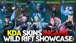 KDA ALL OUT SKINS SPOTLIGHT IN WILD RIFT (ALL 5 SKINS) | League of Legends Wild Rift