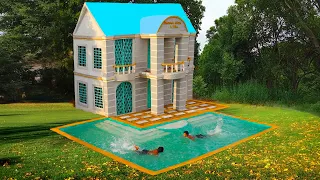 Amazing Lives In Forest To Building The Most Creative Luxury Mud Villa & Pretty Swimming Pool