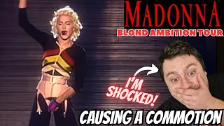 CROTCH GRABBING Madonna! Causing a Commotion | Blond Ambition Tour 1990 REACTION