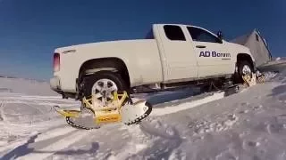Как сделать из автомобиля снегоход за 15 минут не снимая колес