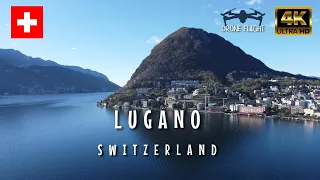 Lugano, Switzerland 🇨🇭 | Drone Flight [4K]
