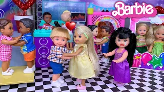 Barbie & Ken Doll Family Toddler School Dance Story