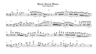 Jack Teagarden "Basin Street Blues" Jazz Trombone Solo Transcription