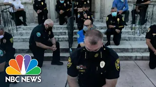 Some Police Officers Show Support For George Floyd Protesters | NBC Nightly News