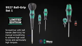 Bộ tua vít Wera Tools 9527 Ball-Grip Set 1 với tua vít Screwdriver with ball handle (Ball-Grip)