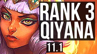 QIYANA vs SYNDRA (MID) | Rank 3 Qiyana, 6 solo kills, Dominating, Rank 18 | EUW Master | v11.1