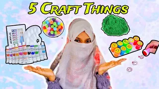 DIY Homemade Craft Things/ DIY Craft Stamp , Acrylic paint, pom pom , palette, , Artificial Grass