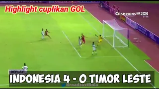 🔴 Full Cuplikan GOL. Indonesia 4 - 0 Timor Leste || kualifikasi piala Asia U20.