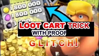 clash of clans loot cart trick 1800000 gold and elixir with proof