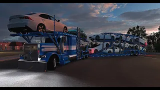 Blades next-gen 389 CX11 car hauler Beta 1 This truck is amazing! - ATS / 4K PNG Logitech G923