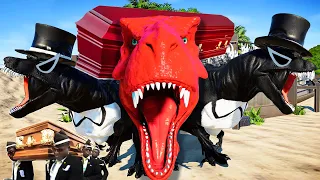 Jurassic World Evolution 🌍 Coffin dance Godzilla Vs T-Rex Team,Orca Godzilla Dinosaurs Fight !!