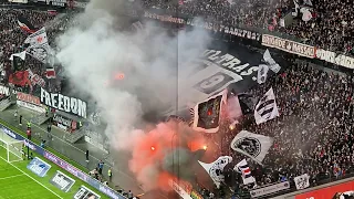 29.10.2023 Eintracht Frankfurt - Borussia Dortmund 3:3, Pyro & Support