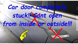 How to open completely stuck Honda CRV car door !! Can't open from inside or outside !!